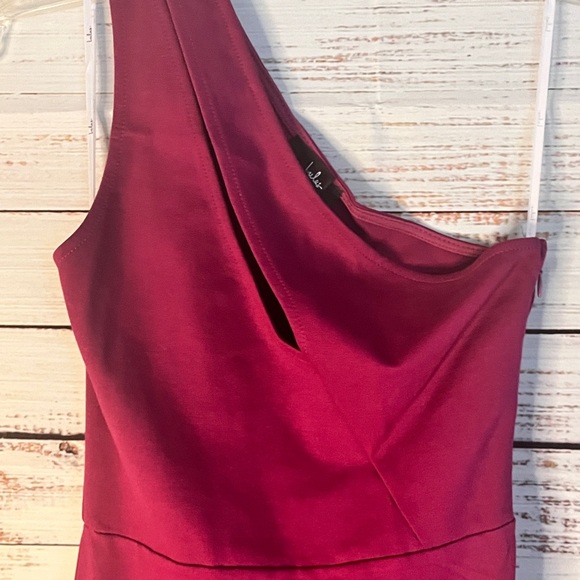 Lulus Down to Party Magenta One Shoulder Cutout Bodycon Mini Dress - Picture 5 of 10